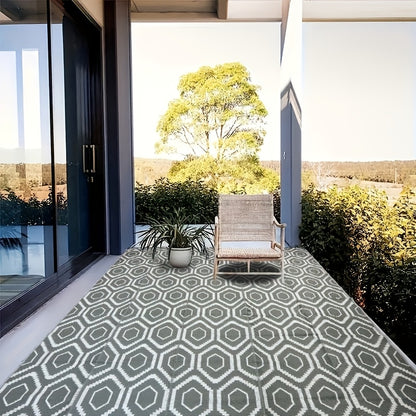 1pc, Outdoor Mat, Plastic Straw Double Sided Mat, Area Mat Decorative, Portable, Camping Mat And for Indoor, Outdoor, RV, Patio, Picnic, Beach, Camping