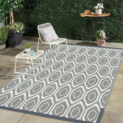 1pc, Outdoor Mat, Plastic Straw Double Sided Mat, Area Mat Decorative, Portable, Camping Mat And for Indoor, Outdoor, RV, Patio, Picnic, Beach, Camping