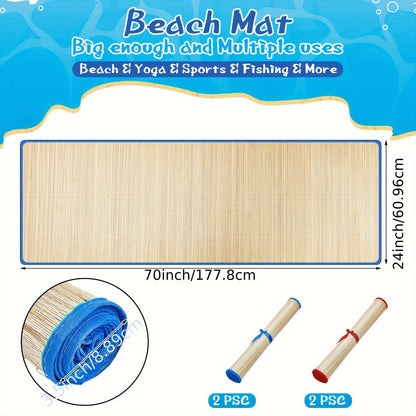 4 Packs Straw Beach Mat Non Slip Straw Mat Foldable Lightweight Picnic Mat With Trim For Camping Sunbathing Picnic Floor Yoga